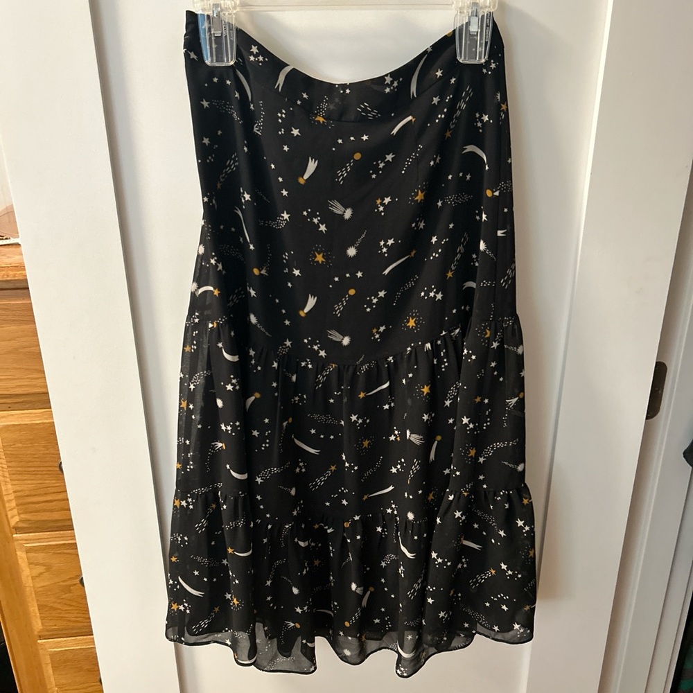 Boden tiered maxi skirt with starry sky theme